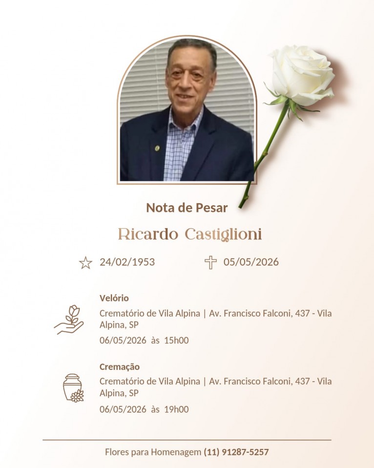 NOTA DE PESAR - SR. RICARDO CASTIGLIONI